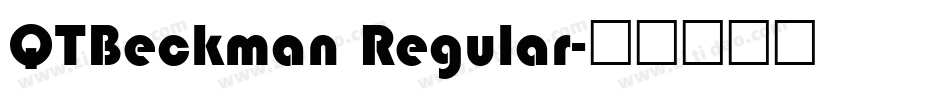 QTBeckman Regular字体转换